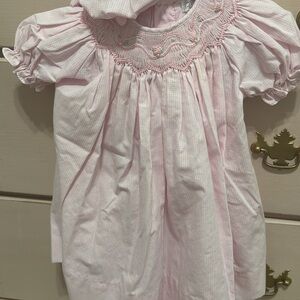 Pink Smocked Baby Dress with Bloomers